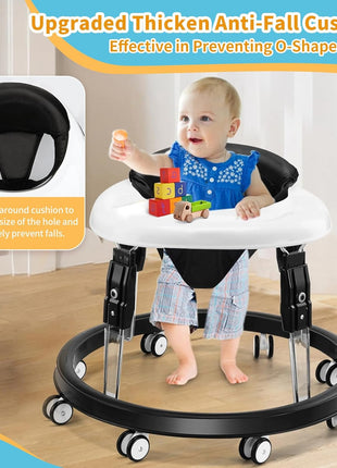 Baby Walker Seat Cushion, Full Wrap-Around Cushion, Black