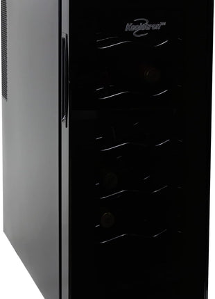 Koolatron Urban Series 12 Bottle Wine Cooler, Thermoelectric Wine Fridge, 1 cu. ft. Freestanding Wine Refrigerator for Home Bar, Small Kitchen, Apartment, Condo, Cottage, RV