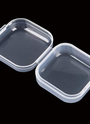40-Pack Clear Square Plastic Storage Containers with Lids | Mini size 1.37 x 1.37 x 0.7 inches, empty, ideal for earplugs, pills, jewelry, hardware, and small craft items