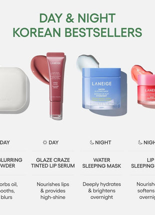 Laneige Neo Blurring Powder & キーチェーン デュオ | クリップオン K-Beauty セッティング パウダー | シャインコントロール 毛穴ぼけ 外出先でのタッチアップ | エレクトロベリー