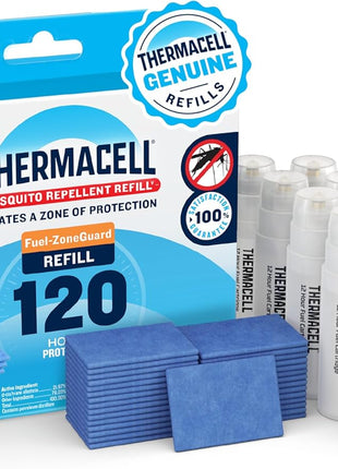 Thermacell Mosquito Repellent Refills; Provide 120 Hours of Protection; Contain 30 Repellent Mats, 10 Fuel Cartridges; Compatible with Any Fuel-Powered Mosquito Repeller Product