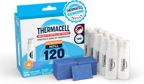 Thermacell Mosquito Repellent Refills; Provide 120 Hours of Protection; Contain 30 Repellent Mats, 10 Fuel Cartridges; Compatible with Any Fuel-Powered Mosquito Repeller Product