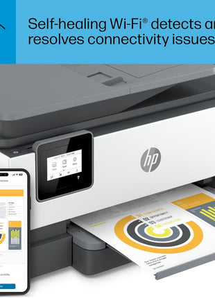 HP OfficeJet 8015e Wireless Color All-in-One Printer, 6 Month Instant Ink Trial Included