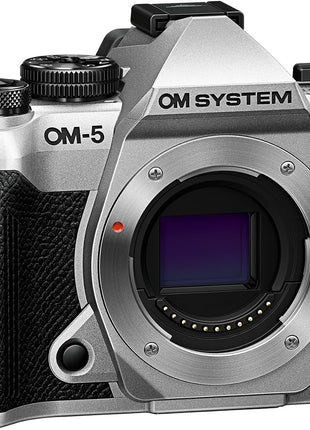 OM SYSTEM OM-5 Mark II Body Silver Compact Light Weight Weather Sealed 4K Video Camera Best for Outdoor Travel
