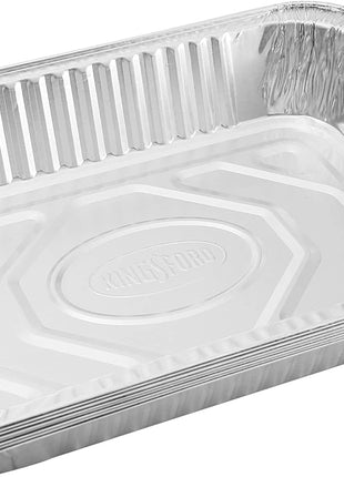 Kingsford Heavy Duty Large Aluminum Pans with Deep Sides, Disposable Foil Pans for Cooking, Baking, Grilling, Roasting, and Chafing Dishes, 15.75 x 11.25 x 2.63 Inches, 4 Count