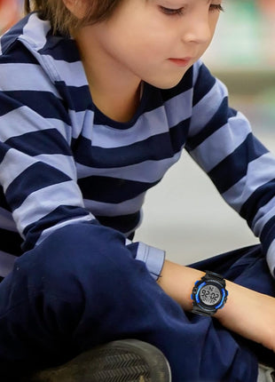 A ALPS Digital Watch with Rubber Band for Kids - Waterproof, Shockproof, Daily Use