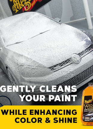 Meguiar's Gold Class Car Wash – Premium Foaming Auto Wash Soap, High Gloss Finish, Safe for Clear Coats, Deep Cleans without Removing Waxes, Car Detailing Supplies for Cars, Trucks & SUVs – 64 Oz