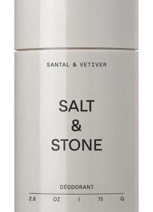 Salt & Stone Aluminum Free Deodorant | Extra Strength 48 Hour Protection for Women & Men | Made with Seaweed Extracts, Niacinamide & Prebiotics | Santal & Vetiver