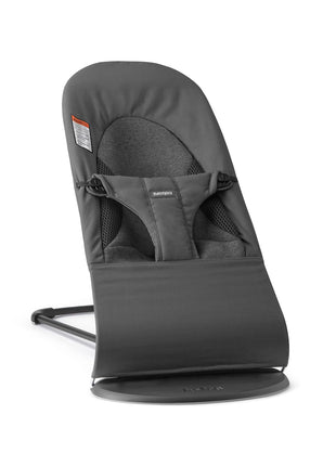 BabyBjörn Bouncer Balance Soft, Dark Gray, Woven/Jersey, Tri-Fabric | 2-in-1 Adjustable Baby Bouncer Seat and Toddler Chair, Newborn to Toddler (8-29 lbs), 4 Positions, Lightweight & Portable