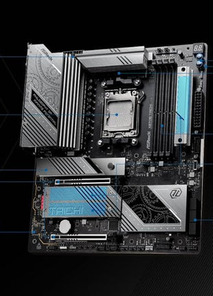 ASRock AMD X870E Taichi Lite Ryzen Socket AM5 DDR5 DIMMs 8200 256 GB X870 EATX Motherboard 5G LAN M.2 USB4 WiFi7