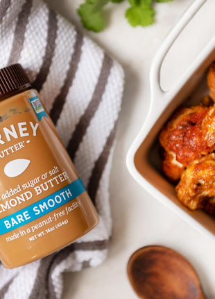Barney Butter Almond Butter, Bare Smooth, 16 Ounce Jar, No Added Sugar or Salt, Skin-Free Almonds, No Stir, Non-GMO, Gluten Free, Keto, Paleo, Vegan
