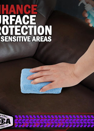 AIDEA Microfiber Applicator Pad-8Pack, Car Wash Sponge, Premium Microfiber Sponge and Cleaning Pads, Perfect for Effortless Wax, Sealant, and Conditioner Application, Car Detailing Supplies, Blue