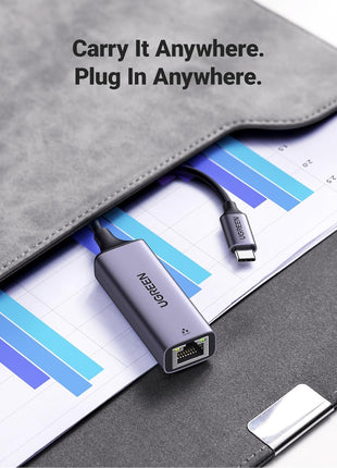 UGREEN USB C to Ethernet Adapter, Plug and Play 1Gbps Aluminum Adapter | (Thunderbolt 4/3 Compatible) to RJ45 Network Dongle, Compatible for MacBook Pro/Air, iPhone 17 Pro/Max, iPad, XPS
