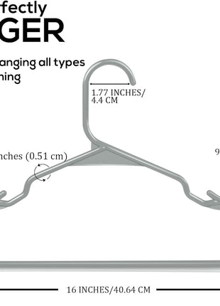 Utopia Home   Plastic Hangers 50 Pack   Space Saving Clothes Hanger   Durable and Strong Closet Organizers and Storage Makes It Ideal Stocking Stuffers or Apartment or Dorm Room Essentials (White)