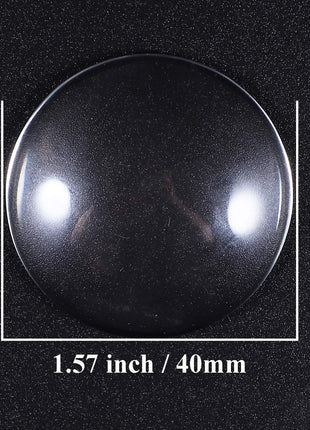 HAUTOCO 20pcs Glass Dome Cabochons 1.57 Inch/40mm Round Cabochons Tiles, Non-calibrated Transparent Large Round Glass for Photo Cameo Craft Jewelry Making