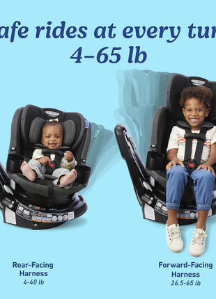 Graco EasyTurn 360 2-in-1 Rotating Convertible Car Seat, 360 Degree Rotating Infant to Toddler Rotating Car Seat, 2 Modes Rear and Forward Facing, Slim Design, Cyran