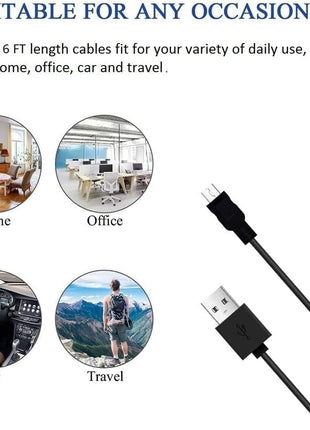 MYFON Micro USB Cable, 2 Pack [6FT, 6FT], Fast Charging Cable, High Speed Android Charging Cable, Android Phone Cable for Samsung Galaxy S7 Edge S6 S5 and More, Trustable