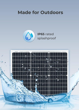 Renogy Solar Panel 50 Watt 12 Volt, High-Efficiency 50W Solar Panel Monocrystalline PV Module Power Charger for RV Marine Rooftop Farm Battery and Other Off-Grid Applications