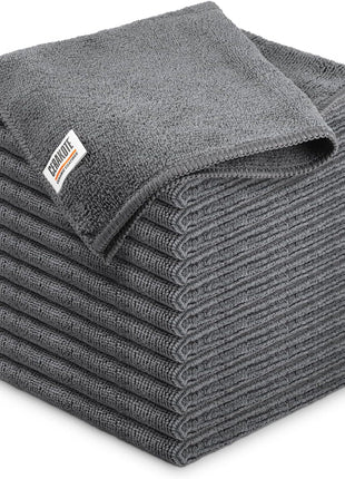 CERAKOTE Microfiber Towels (12 Pack) - Cleaning and Application Towels - Durable 300 GSM Lint-Free Material - Ideal for Cars, Home, Shop and Office