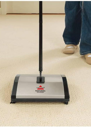 Bissell Natural Sweep Carpet and Floor Sweeper with Dual Brush Rotating System and 2 Corner Edge Brushes, 92N0A, 4.2 lb.