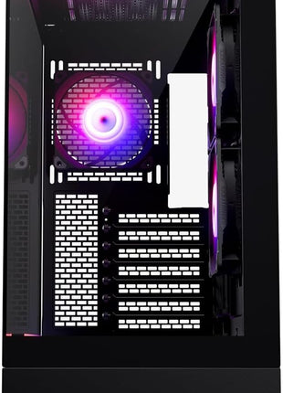 Phanteks XT View, Compact ATX Mid-Tower Gaming Chassis, Tempered Glass Front and Side Window, USB-C 3.2 Gen2, 3X M25-120 DRGB Fans Included(Black)