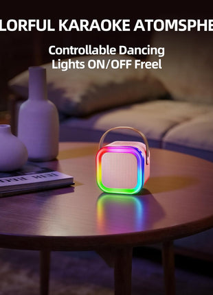 Kinglucky Mini Karaoke Machine for Kids, Top Birthday Gift Pick for Girls Ages 3, 4, 5, 6, 7, 8, 9, 10, 11, 12 Years Old, Kids' Personal Video Players Accessories with 2 Mics Singing Present Toy, Pink