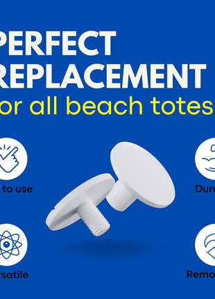 Bogg Bag Replacement Buttons (4-Pack) – Threaded Chicago Screw Rivets for Handle Strap Repair, Bogg Bag & Simply Southern Rubber Tote Bags, Easy No-Tool Install