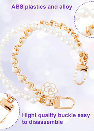 2Pcs Pearl Purse Chain