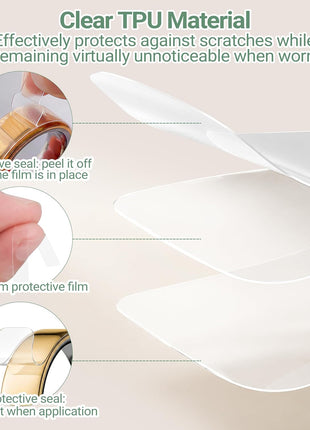 Ultra-Thin Clear Cover Compatible with Ou-ra Ring Gen 5 Size 8: 10 Pack Transparent Invisible Anti-Scratch Protector Skin Films for Ou-ra Ring 5