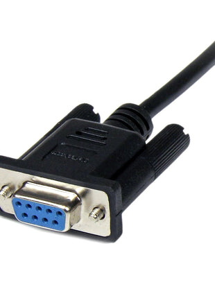 StarTech.com 1m Black DB9 RS232 Serial Null Modem Cable F/M - DB9 Male to Female - 9 pin Null Modem Cable - 1x DB9 (M), 1x DB9 (F), Black (SCNM9FM1MBK)