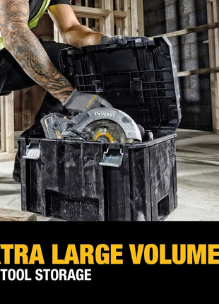 DEWALT TSTAK Tool Box, Extra Large Design, Removable Tray for Easy Access to Tools, Water and Debris Resistant (DWST17806)