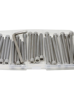iexcell 25 Pcs M6 x 60/65/70/75/80mm Thread Pitch 1 mm Stainless Steel 304 Hex Socket Head Cap Screws Bolts Assortment Kit