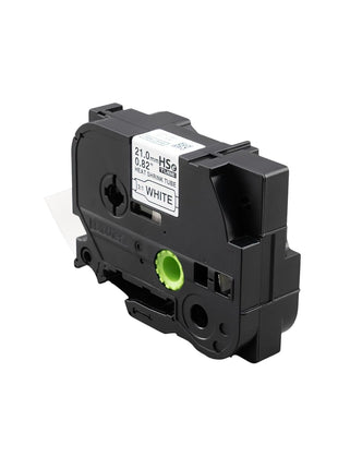Brother HSe251E 21mm (0.82in) Black on White 3:1 Heat Shrink Tube