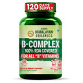 Vlado's Himalayan Organics Vitamin B Complex with 100% RDA B1, B2, B3, B5, B6, B7, B9 & B12 | Hair Growth, Energy & Immunity | Youthful Skin - 120 Veg Tablets