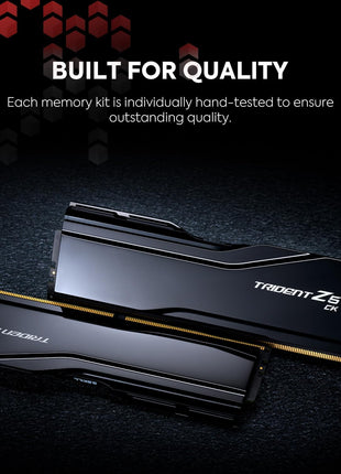 G.SKILL Trident Z5 CK Series DDR5 RAM (Intel XMP 3.0) 48GB (2x24GB) 8400MT/s CL40-52-52-134 1.40V Desktop Computer Memory CU-DIMM - Mirror Black (F5-8400C4052G24GX2-TZ5CK)