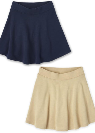 The Children's Place girls Uniform Active French Terry Skort Pants, Sandy, 7 8 US