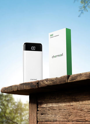 charmast Portable Charger with Reinforced Built-in 4 Cables,10000mAh Power Bank Travel Essentials 6 Outputs 3 Inputs 3A Fast Charging Compatible with iPhone iPad Samsung Google Pixel LG Moto etc.