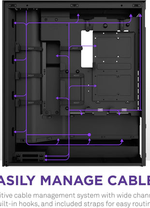 NZXT H7 Flow RGB - Mid-Tower ATX Airflow PC Case - Black | Airflow ATX build with pre-installed 360mm RGB fan unit. Bottom GPU cooling and CAM-ready lighting out of the box.