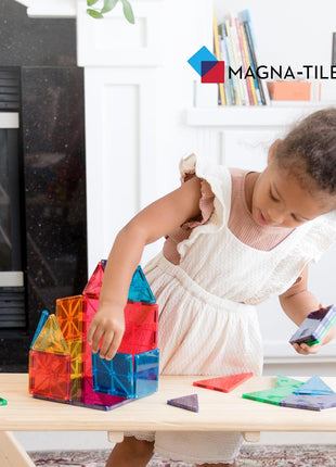 MAGNA-TILES Classic 32-Piece Magnetic Construction Set, The Original Magnetic Building Brand
