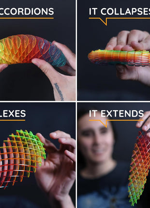 Morf Worm 3D Sensory Figgy Fidget Toy, Rainbow, Small | Quiet Fidget Toy: Sensory Figgy toy for focus and stress relief; satisfying tactile play for classrooms, desks, and travel