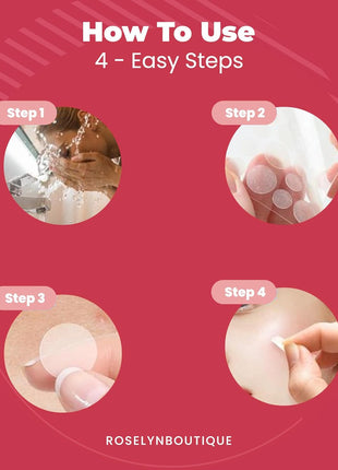 ROSELYNBOUTIQUE Pimple Patches for Face (60Ct - 4 Sizes 8,10,12,14mm) - Hydrocolloid Acne Spot Patches Blemishes Pore Strips - Vegan Facial Korean Skin Care Products Cruelty-Free (60 Dots)