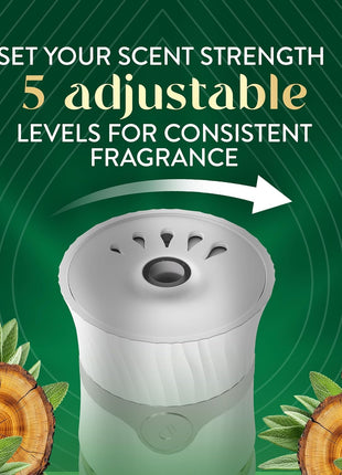 Air Wick Plug in Scented Oil Refill, 5ct, White Sage & Mahogany, Air Freshener, Essential Oils