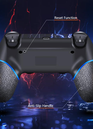 AceGamer 2 Pack for PS4 Controller, Hall Effect Joysticks & Programmable Back Buttons, Wireless Controller for PS4/Pro/Slim/PC, RGB Light/Turbo/Vibration/Motion/3.5mm Audio Jack!