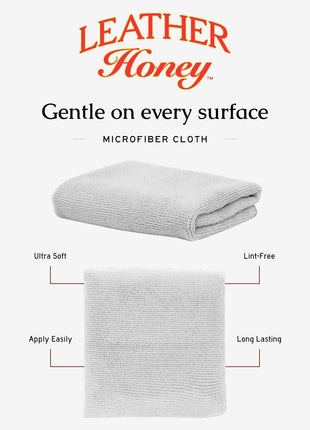 Leather Honey Lint-Free Application Cloth: Microfiber Cloth for Use with Leather Conditioner and Cleaner. Made in The USA Since 1968