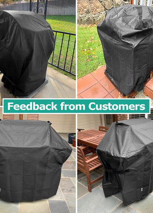 SunPatio 2 Burner Gas Grill Cover 32 inch, Heavy Duty Waterproof Small BBQ Grilling Cover, Compatible for Weber Char-Broil Nexgrill and More Grills with Collapsed Side Tables, All Weather Protection