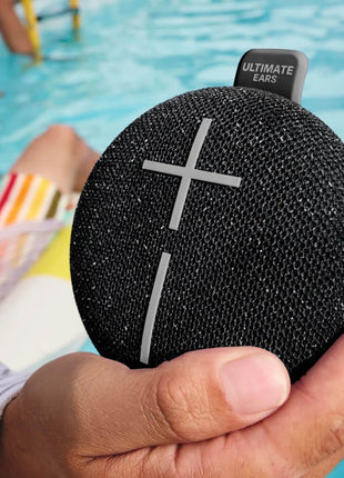 Ultimate Ears MINIROLL Waterproof Bluetooth Speaker - Gentle Black | Ultra-portable, balanced bass, IP67 dustproof, 131 ft (40 m) range