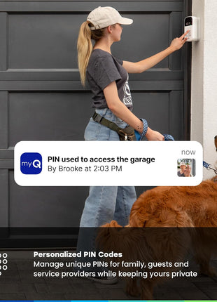 myQ Smart Garage Door Video Keypad with Wide-Angle Camera,Customizable PIN Codes,and Smartphone Control–Take Charge of Your Garage Access Works with Chamberlain, LiftMaster and Craftsman openers,White
