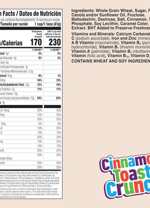 Cinnamon Toast Crunch Breakfast Cereal, Crispy Cinnamon Cereal, Mega Size, 27 oz
