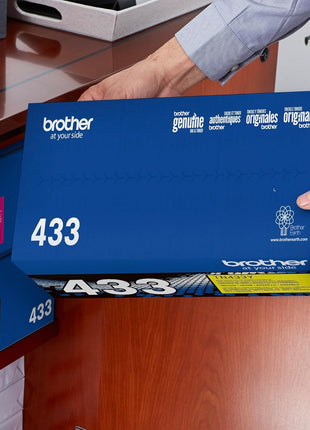 Brother Genuine High Yield Toner Cartridge, TN433Y, Replacement Yellow Toner, Page Yield Up to 4,000 Pages, Amazon Dash Replenishment Cartridge, TN433 | Prints up to 4,000 pages, Amazon Dash replenishment