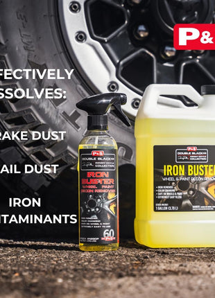 P & S Professional Detail Products Iron Buster Wheel & Paint Decon Remover - pH Balanced, Safe on Alloy, Chrome, Steel & Aluminum Wheels - 16 oz Spray